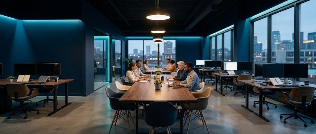 DG Digital Media Services team studio workspace